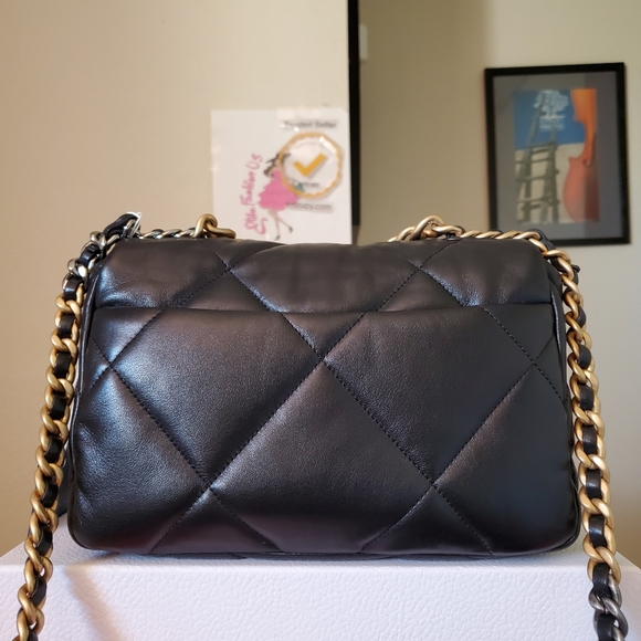 Chanel 19 flap black mixed hard ware small bag - Picture 11 of 13